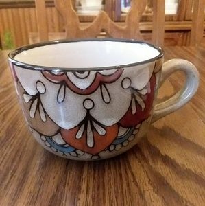 Pier 1 NEW RARE Mug One Imports design stoneware